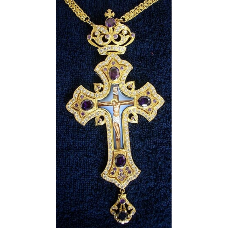 Pectoral Cross, Silver, Christian Orthodox, Agritelis Church Supplies, ieraskevi.com