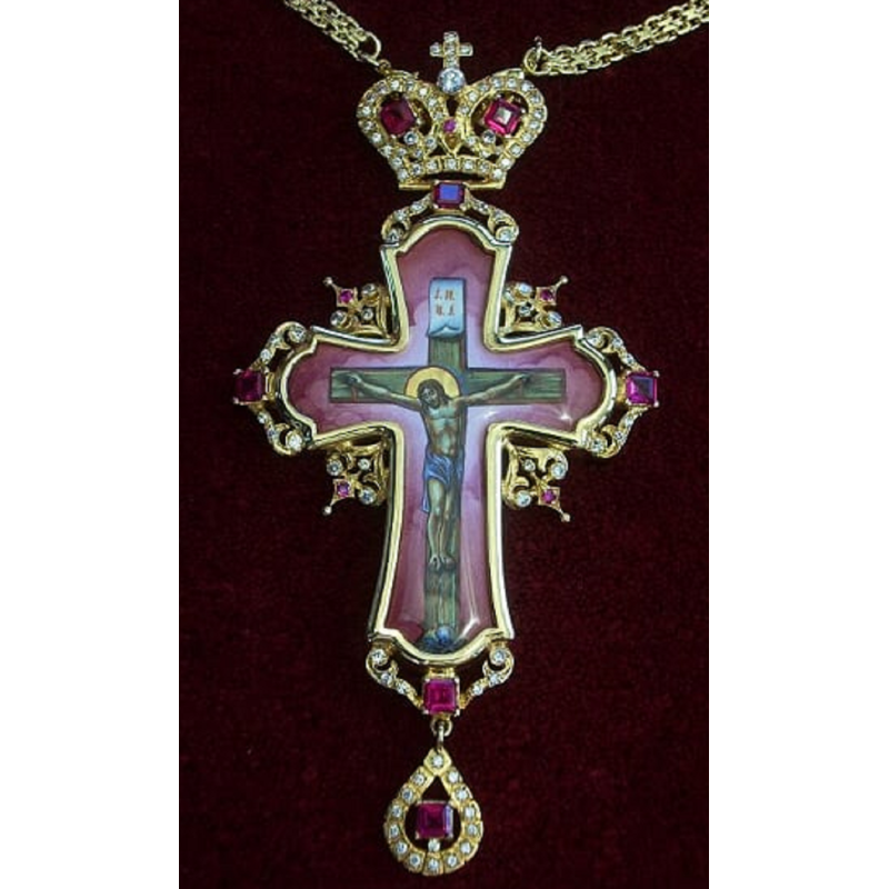 Pectoral Cross, Silver, Christian Orthodox, Agritelis Church Supplies, ieraskevi.com