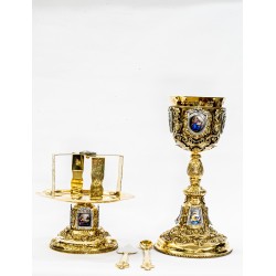 Chalice Set solid Silver Handmade, Agritelis, ieraskevi.com