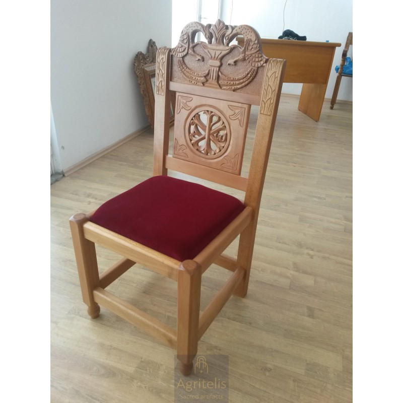 Chair, Christian Orthodox Chair, Woodcraft, Oak, ieraskevi.com, Agritelis, Church Supplies