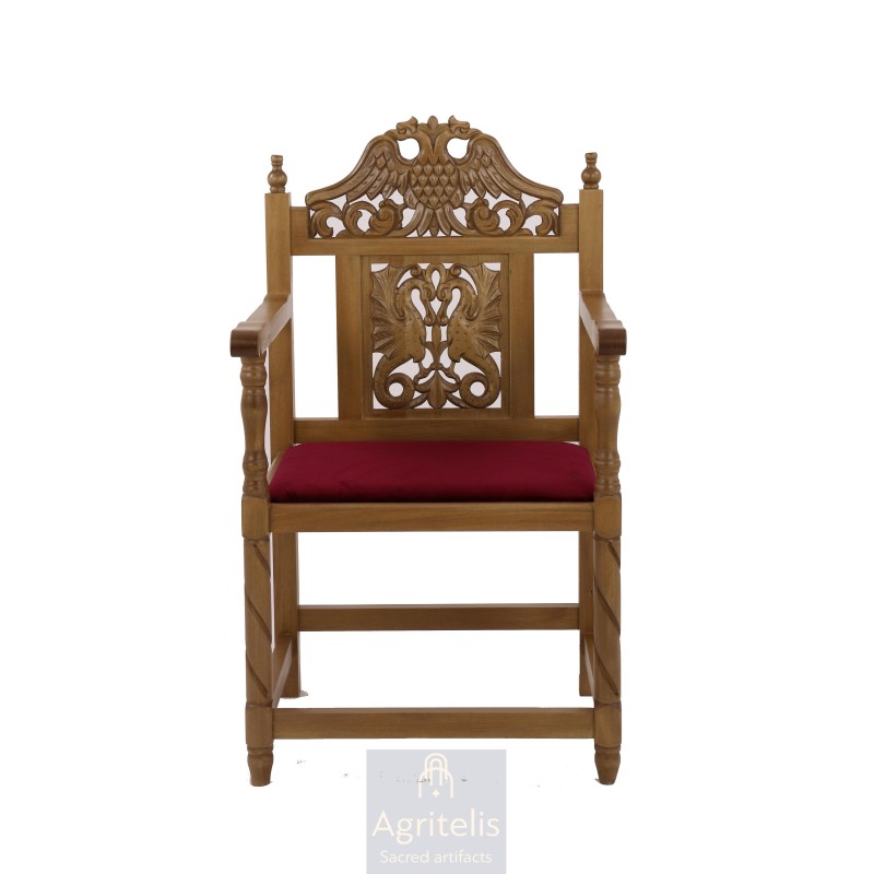 Chair, Christian Orthodox Chair, Woodcraft, Oak, ieraskevi.com, Agritelis, Church Supplies