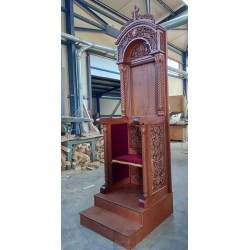 Bishop Throne, Christian Orthodox Chair, Woodcraft, Oak, ieraskevi.com, Agritelis, Church Supplies