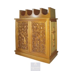 Candle Holder, Christian Orthodox Chair, Woodcraft, Oak, ieraskevi.com, Agritelis, Church Supplies