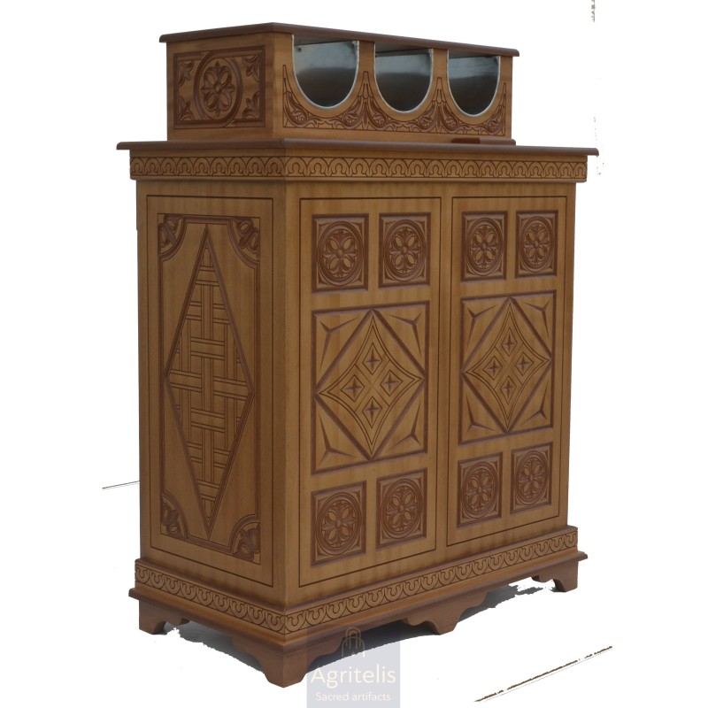 Candle Holder, Christian Orthodox Chair, Woodcraft, Oak, ieraskevi.com, Agritelis, Church Supplies