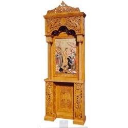 Icon Stand, Christian Orthodox Chair, Woodcraft, Oak, ieraskevi.com, Agritelis, Church Supplies