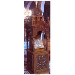 Icon Stand, Christian Orthodox Chair, Woodcraft, Oak, ieraskevi.com, Agritelis, Church Supplies