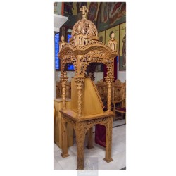 Icon Stand, Christian Orthodox Chair, Woodcraft, Oak, ieraskevi.com, Agritelis, Church Supplies