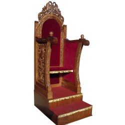 Bishop's Stand, Christian Orthodox Chair, Woodcraft, Oak, ieraskevi.com, Agritelis, Church Supplies