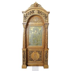 Icon Stand, Christian Orthodox Chair, Woodcraft, Oak, ieraskevi.com, Agritelis, Church Supplies