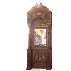 Icon Stand, Christian Orthodox Chair, Woodcraft, Oak, ieraskevi.com, Agritelis, Church Supplies