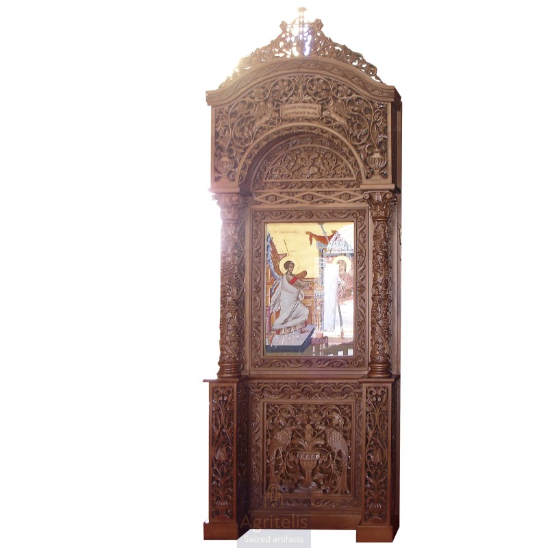 Icon Stand, Christian Orthodox Chair, Woodcraft, Oak, ieraskevi.com, Agritelis, Church Supplies