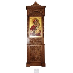 Icon Stand, Christian Orthodox Chair, Woodcraft, Oak, ieraskevi.com, Agritelis, Church Supplies