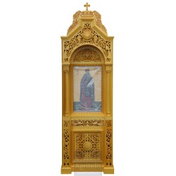 Icon Stand, Christian Orthodox Chair, Woodcraft, Oak, ieraskevi.com, Agritelis, Church Supplies