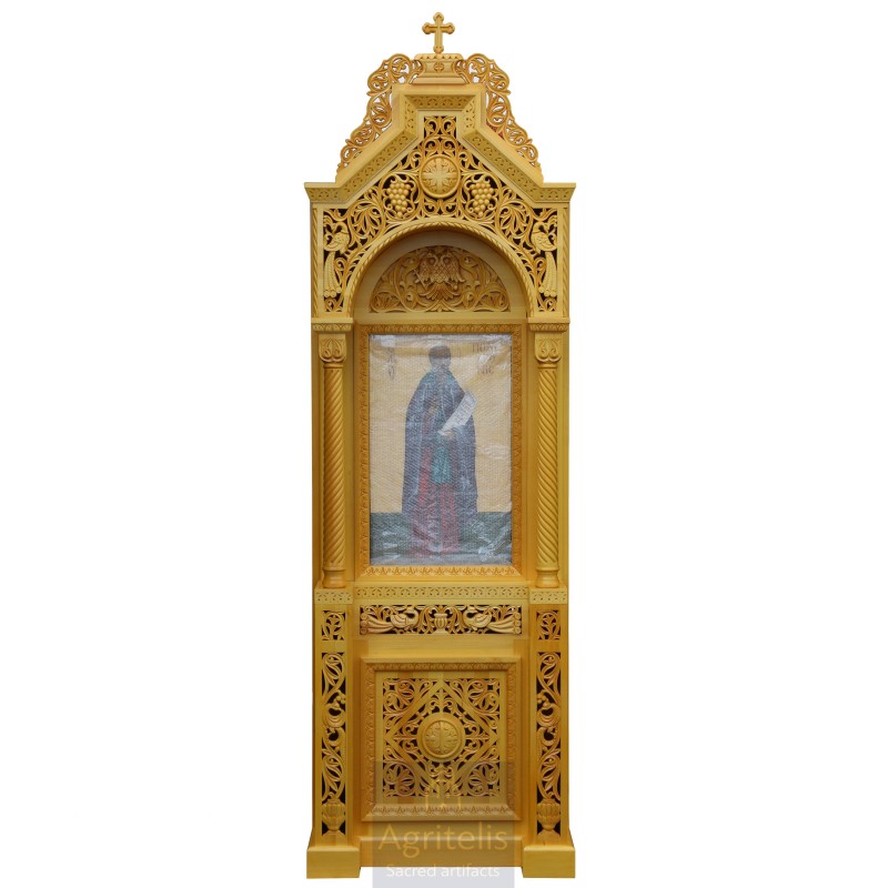 Icon Stand, Christian Orthodox Chair, Woodcraft, Oak, ieraskevi.com, Agritelis, Church Supplies