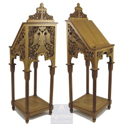 Icon Stand, Christian Orthodox Chair, Woodcraft, Oak, ieraskevi.com, Agritelis, Church Supplies