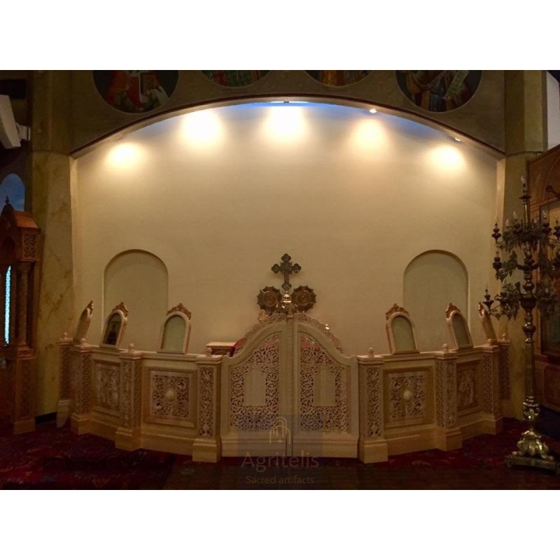 Soleas Christian Orthodox Altar, Woodcraft, Linden, ieraskevi.com, Agritelis, Church Supplies