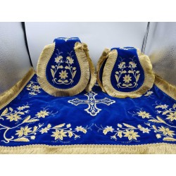 Chalice Set Cover, Embroided, Church Supplies, Agritelis, Sacred Artifacts, ieraskevi.com