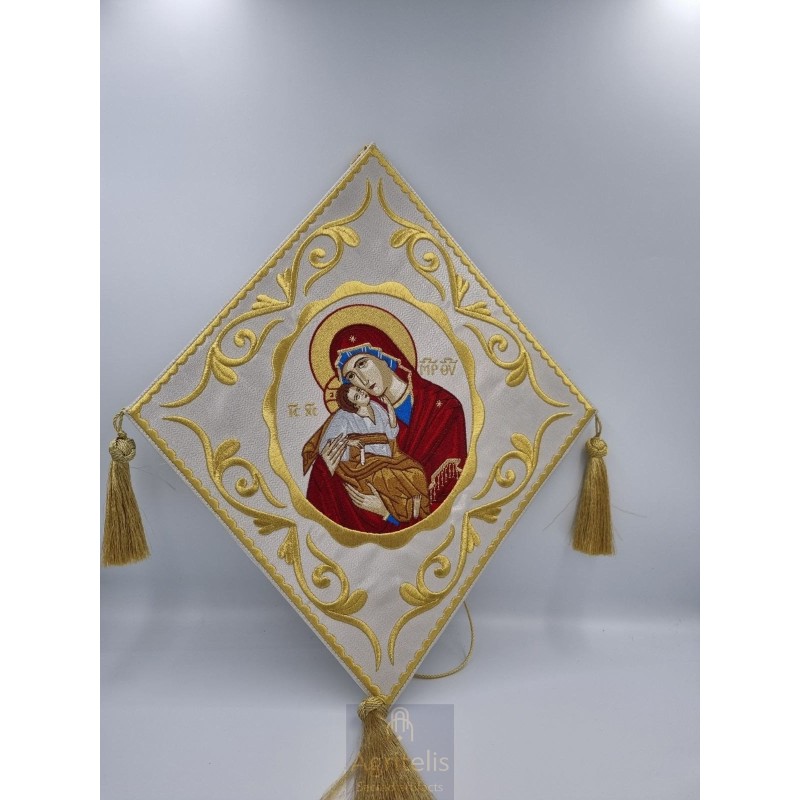 Embroided Epigonatio,Holy Mary , Agritelis Sacred Artifacts, ieraskevi.com