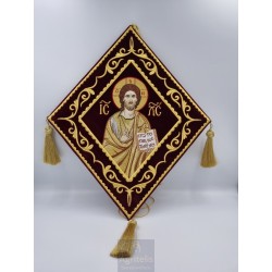 Embroided Epigonatio, Jesus Christ , Agritelis Sacred Artifacts, ieraskevi.com