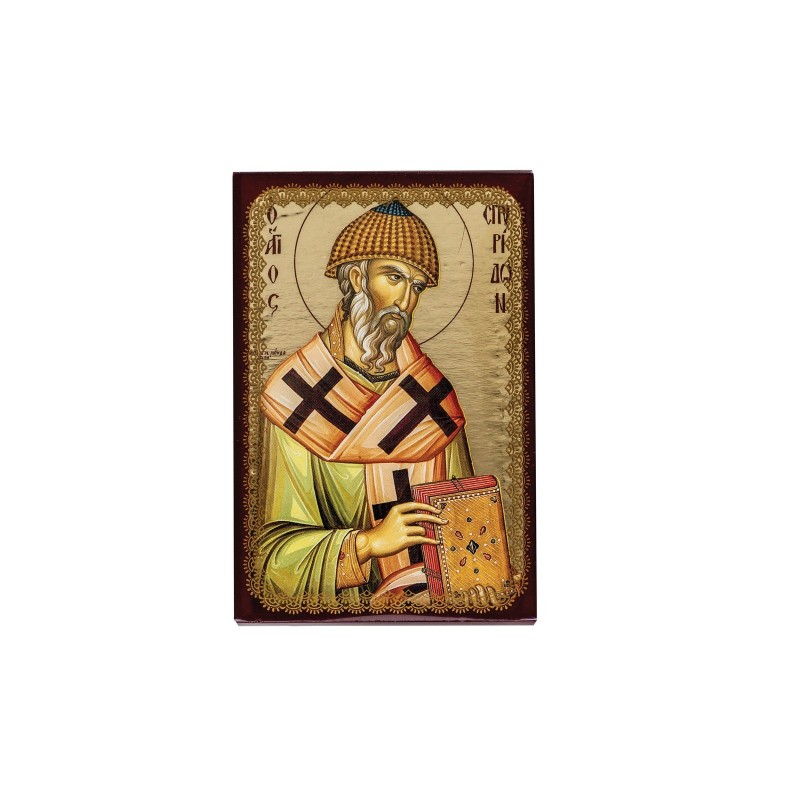 Christian Orthodox Icon, Icon on wood, Saint Spyridon, Agritelis Sacred Artifacts, ieraskevi.com