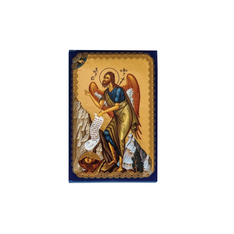 Christian Orthodox Icon, Icon on wood, St. John the Forerunner, Agritelis Sacred Artifacts, ieraskevi.com