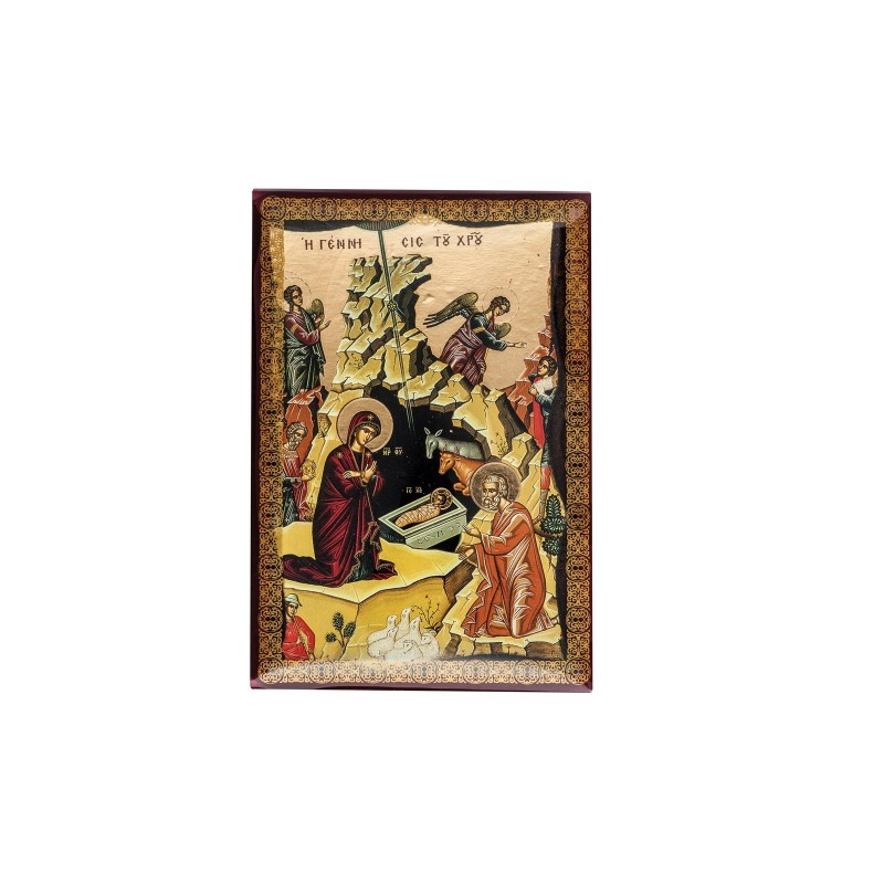 Christian Orthodox Icon, Icon on wood, The Birth of Christ, Agritelis Sacred Artifacts, ieraskevi.com