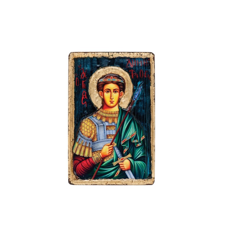 Christian Orthodox Icon, Icon on wood, Saint Dimitrios, Agritelis Sacred Artifacts, ieraskevi.com