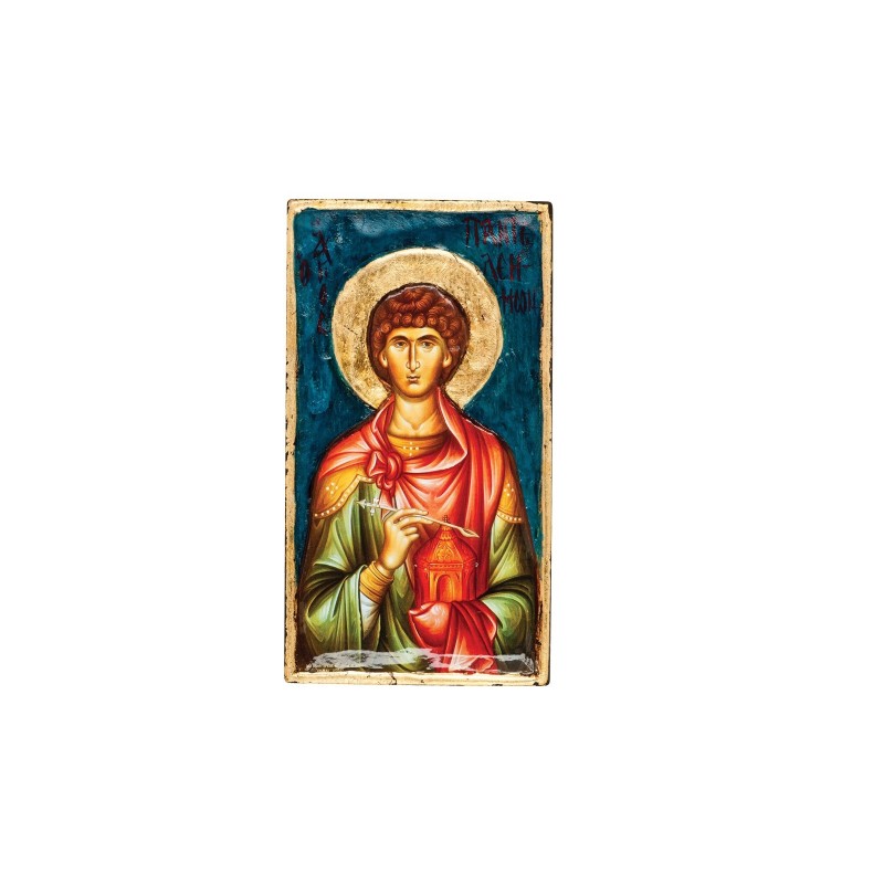 Christian Orthodox Icon, Icon on wood, Agios Panteleimonas, Agritelis Sacred Artifacts, ieraskevi.com