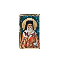 Christian Orthodox Icon, Icon on wood, Saint Nektarios, Agritelis Sacred Artifacts, ieraskevi.com