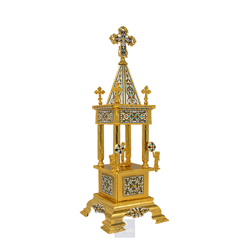 Tabernacle, Gold Plated Tabernacle, Enameled Tabernacle, Agritelis, Church Supplies, ieraskevi.com