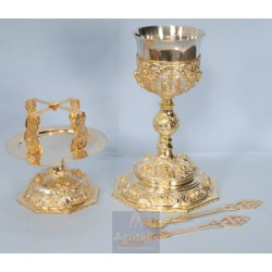 Chalice set, Gold Plated Chalice, Enameled Chalice, Agritelis, Church Supplies, ieraskevi.com