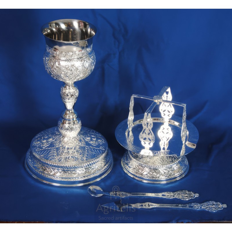 Chalice set, Gold Plated Chalice, Enameled Chalice, Agritelis, Church Supplies, ieraskevi.com