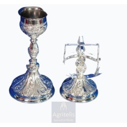 Chalice set, Gold Plated Chalice, Enameled Chalice, Agritelis, Church Supplies, ieraskevi.com