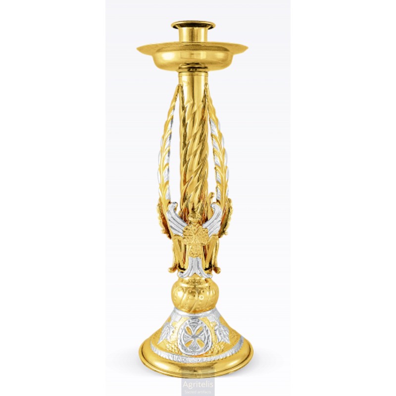 Candlestick Altar Silver and Gold plated