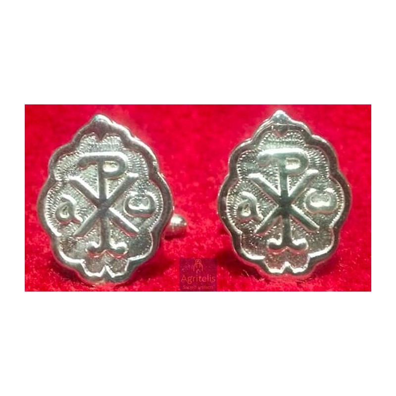 Solid Silver Cufflink, Christian Cufflink, Agritelis Sacred Artifacts Church Supplies