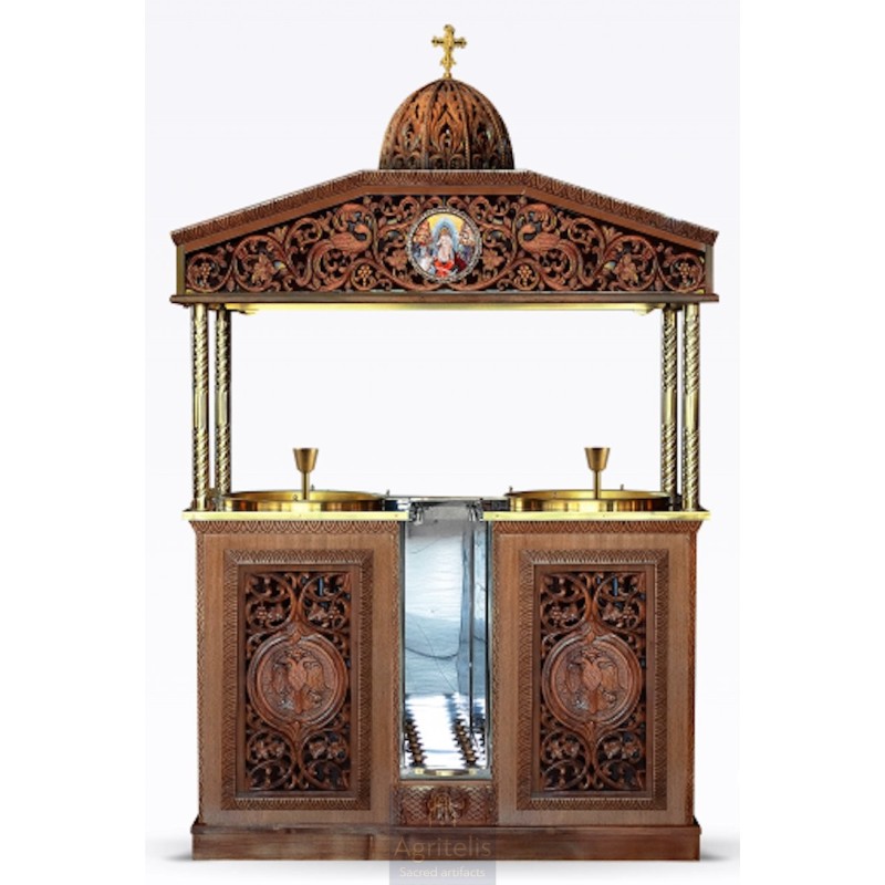 Candelabrum, Christian Orthodox Altar, Woodcraft, Oak, ieraskevi.com, Agritelis, Church Supplies