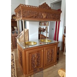 Candelabrum, Christian Orthodox Altar, Woodcraft, Oak, ieraskevi.com, Agritelis, Church Supplies