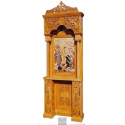 Icon Stand, Christian Orthodox Chair, Woodcraft, Oak, ieraskevi.com, Agritelis, Church Supplies