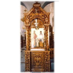 Icon Stand, Christian Orthodox Chair, Woodcraft, Oak, ieraskevi.com, Agritelis, Church Supplies