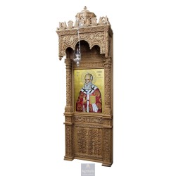 Icon Stand, Christian Orthodox Chair, Woodcraft, Oak, ieraskevi.com, Agritelis, Church Supplies