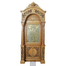 Icon Stand, Christian Orthodox Chair, Woodcraft, Oak, ieraskevi.com, Agritelis, Church Supplies