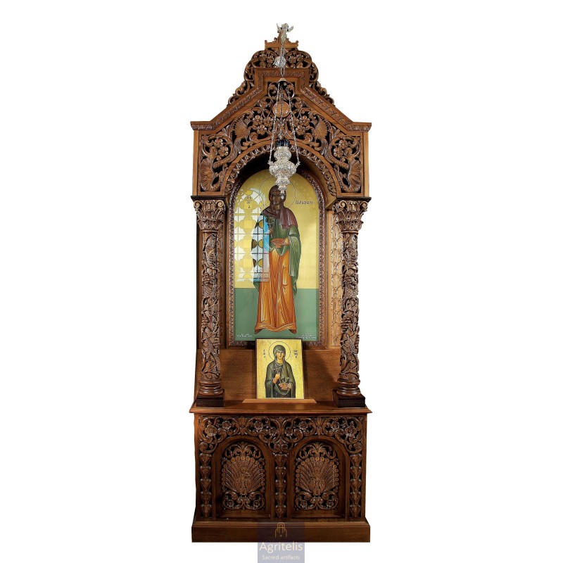 Icon Stand, Christian Orthodox Chair, Woodcraft, Oak, ieraskevi.com, Agritelis, Church Supplies