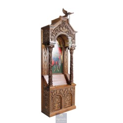 Icon Stand, Christian Orthodox Chair, Woodcraft, Oak, ieraskevi.com, Agritelis, Church Supplies