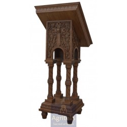 Icon Stand, Christian Orthodox Chair, Woodcraft, Oak, ieraskevi.com, Agritelis, Church Supplies