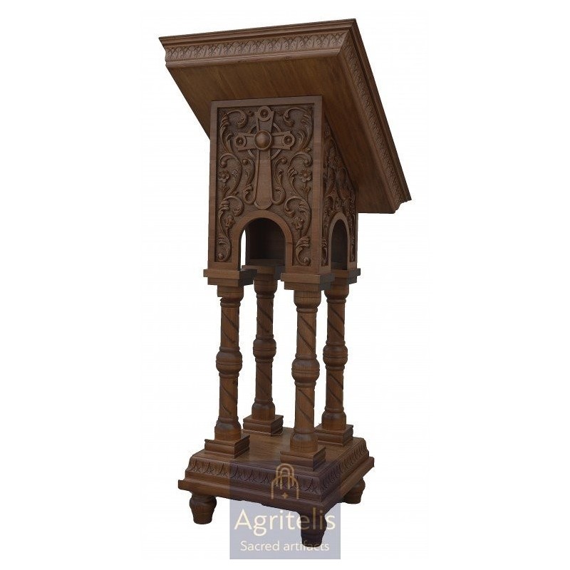 Icon Stand, Christian Orthodox Chair, Woodcraft, Oak, ieraskevi.com, Agritelis, Church Supplies