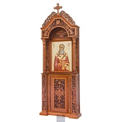 Icon Stand, Christian Orthodox Chair, Woodcraft, Oak, ieraskevi.com, Agritelis, Church Supplies