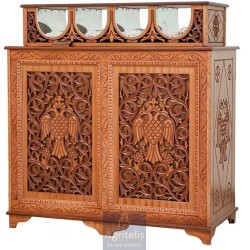 Candle Holder, Christian Orthodox Chair, Woodcraft, Oak, ieraskevi.com, Agritelis, Church Supplies