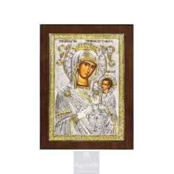 Silver Icon, Agritelis Sacred Artifacts, ieraskevi.com,  Virgin Mary of Amaranto Rhodes 23 x 17cm