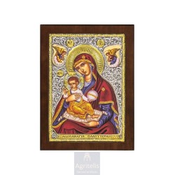 Silver Icon, Agritelis Sacred Artifacts, ieraskevi.com,  Virgin Mary of Amaranto Rhodes 23 x 17cm