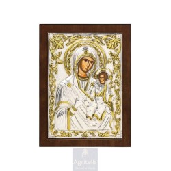 Silver Icon, Agritelis Sacred Artifacts, ieraskevi.com,  Virgin Mary the Guide 23 x 17cm